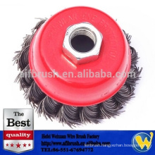 Knotted Cup Brush with screw thread